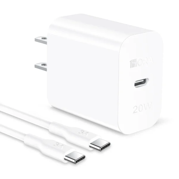 1Hora GAR153 20W Fast Charger with Type-C to Type-C Data Cable