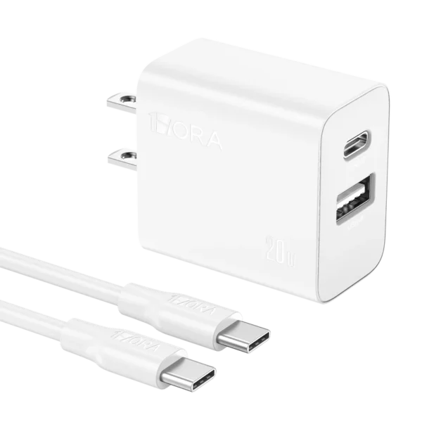 1Hora GAR162 20W Dual-Port USB-A + USB-C Wall Charger