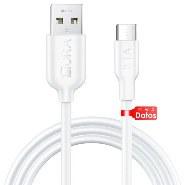 1Hora USB-A to Type-C 2.1A Data & Charging Cable