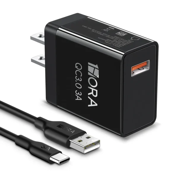 1HORA GAR092 18W Fast Charger with USB to Type-C Cable