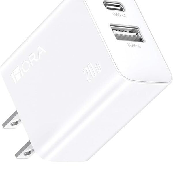 1Hora GAR161 2-Port 20W Fast Charger – USB-A and USB-C