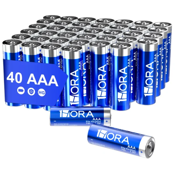 1Hora Industrial Alkaline AAA Batteries — High Performance, Non-Rechargeable