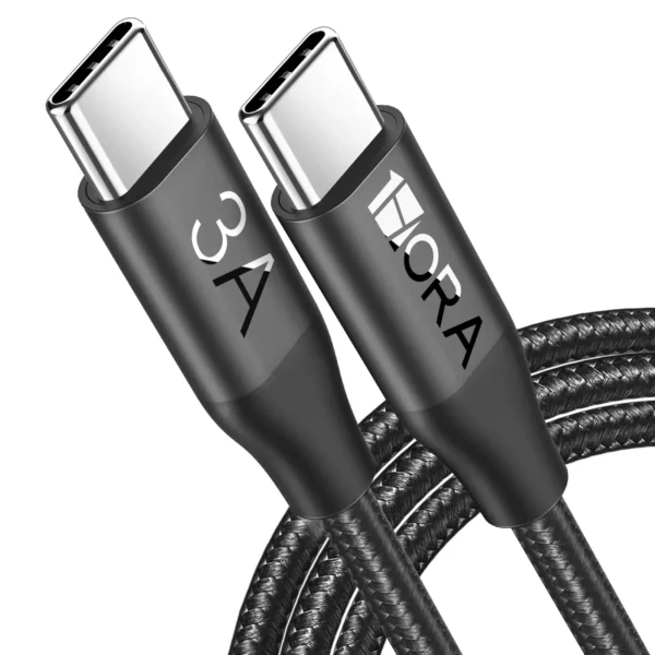 1HORA V8 Series USB-C to USB-C Cable – 3A Braided, 60W PD