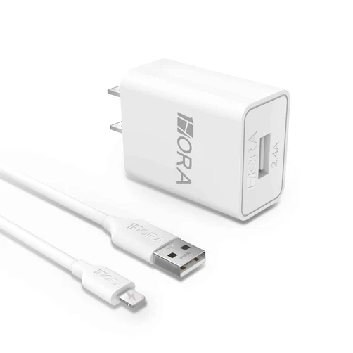 1Hora V8 Series GAR143 — 12W Speed Charger with USB to Lightning Cable