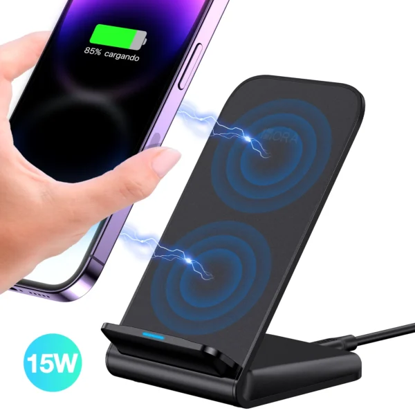 1Hora GAR157 15W Wireless Charger Stand — 2-Coil Qi