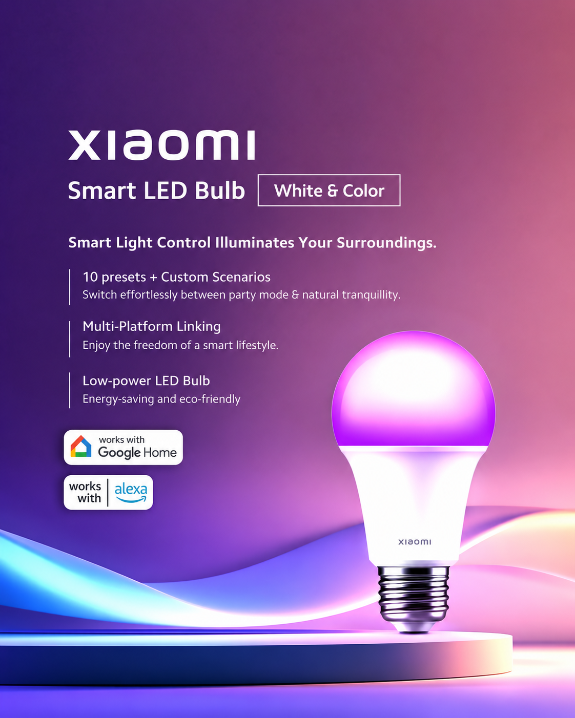 Mi Smart LED Bulb — Efficient RGB & Dimmable Lighting