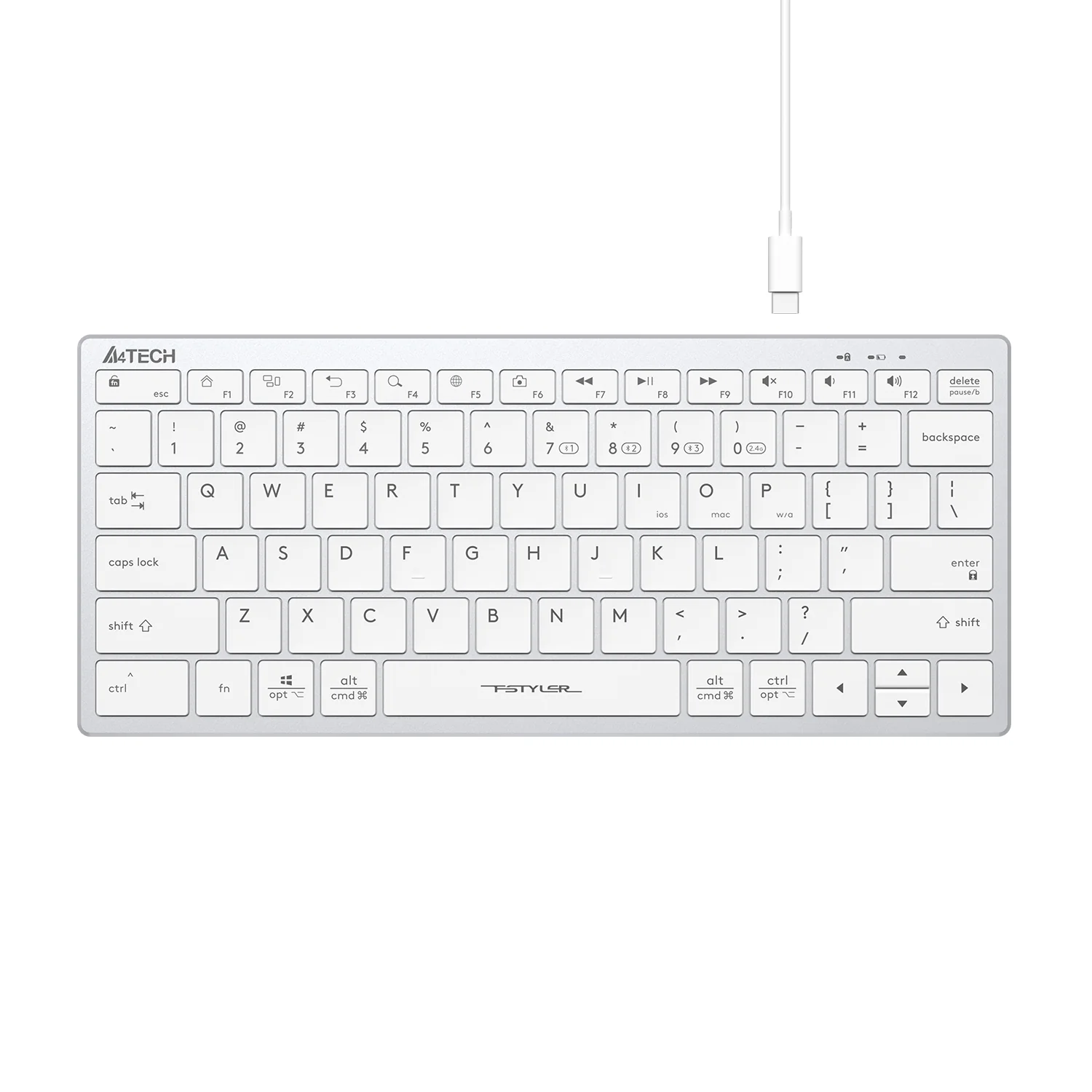 A4Tech FBX51C Mini Wireless & Bluetooth Keyboard - Image 3