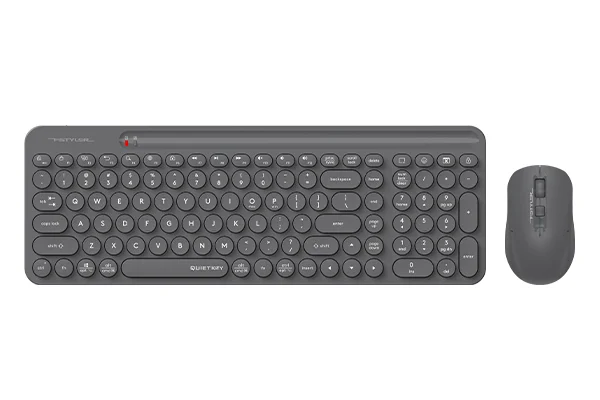 A4Tech FG3300 Air2 Fstyler Wireless Combo — QuietKey 2-Zone, Grey US