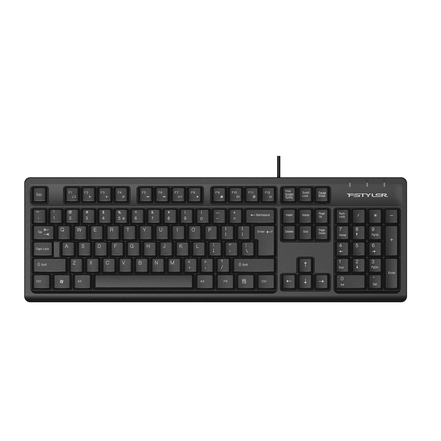 A4Tech FK12 Multimedia Wired Keyboard — Waterproof, Adjustable Height