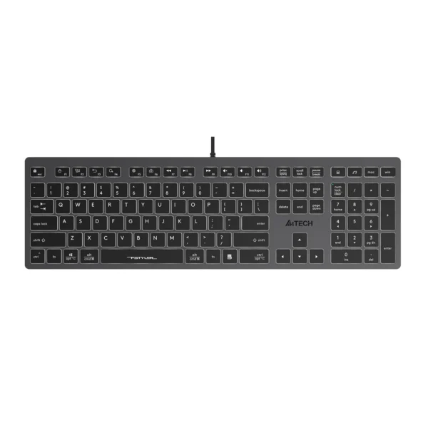 A4Tech FX60 Neon Backlit Fstyler Scissor Switch Keyboard – Grey