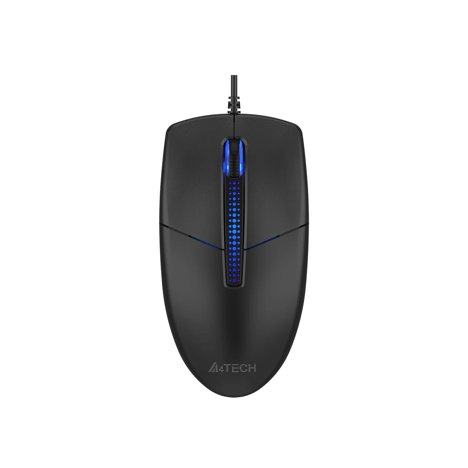 A4Tech N-530S Wired Mouse — Blue Backlit, Silent Clicks