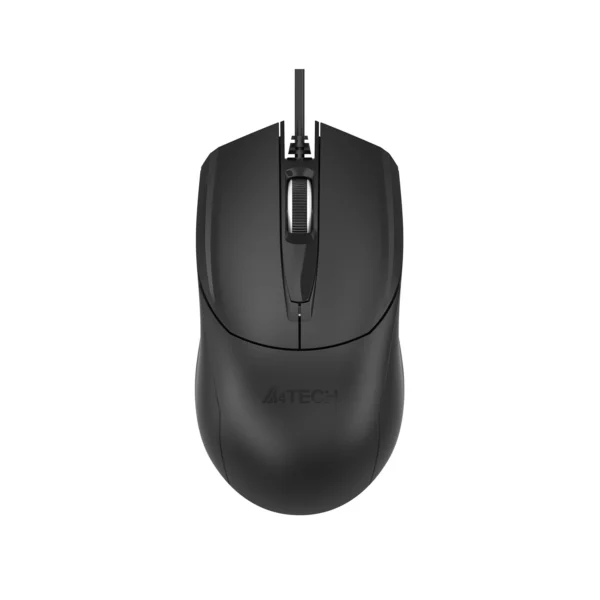 A4Tech OP-750S Wired Optical Mouse — Silent Click, 8-in-One Gesture - White