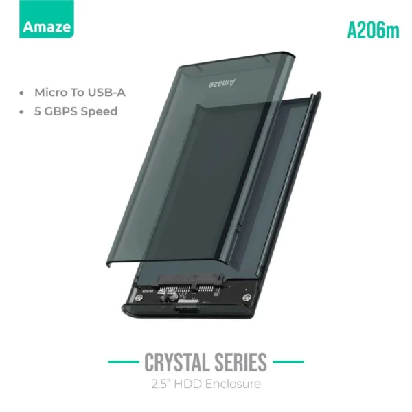 Amaze A206m Phantom Series 2.5″ HDD Enclosure — USB 3.0 5Gbps