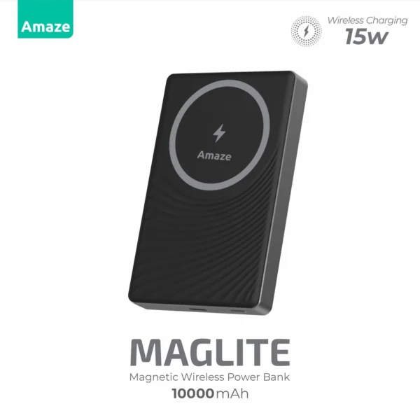 Amaze A245 Maglite Wireless Power Bank – 10000 mAh, 20W Wired / 15W MagSafe