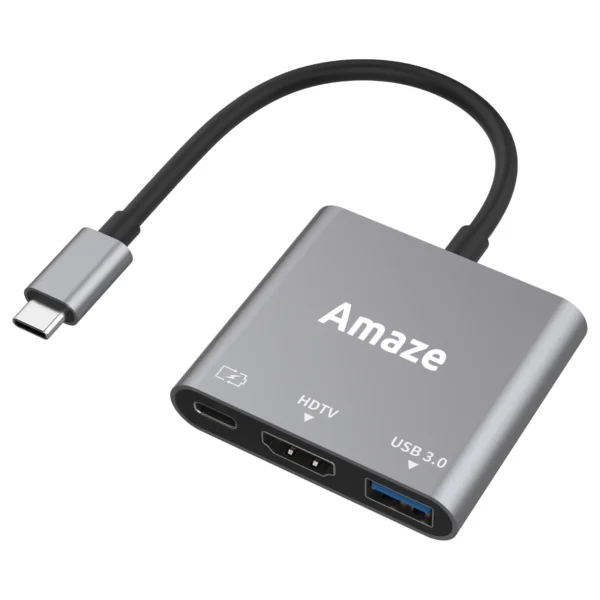 Amaze A313 USB-C Hub — 4K HDMI, USB 3.0 & 100W PD