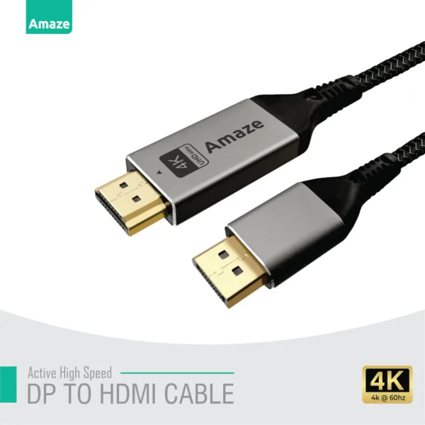 Amaze A815 DisplayPort to HDMI Cable — 4K@60Hz, 2m