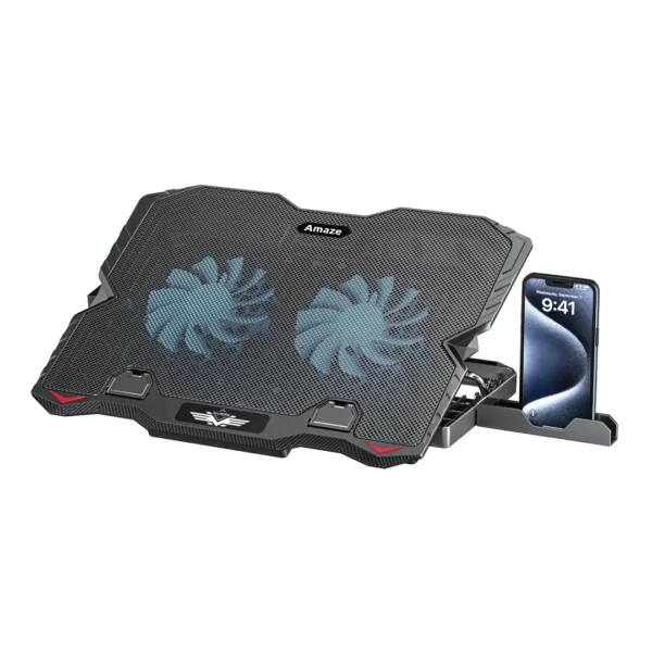 Amaze Dual Fan Laptop Cooling Pad A504 – 5-Height Stand