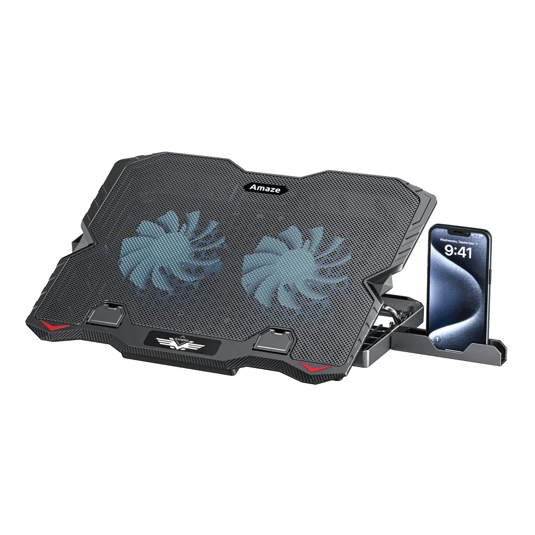 Amaze Dual Fan Laptop Cooling Pad A504 – 5-Height Stand