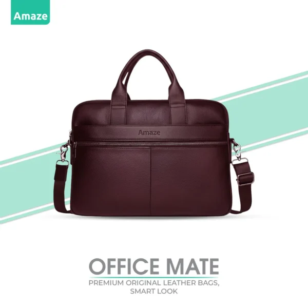 Amaze A925 OfficeMate Original Leather Bag – 15.6″ Laptop