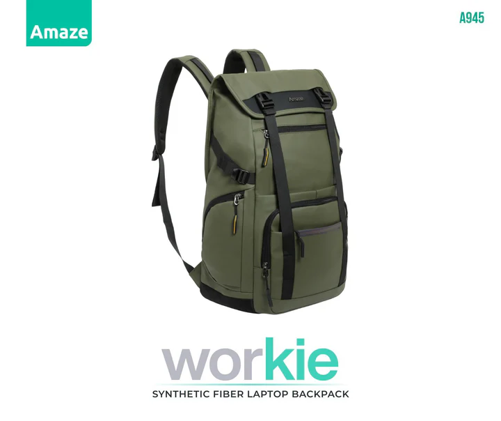 Amaze Premium Synthetic Fibre Backpack – A945 (15.6" Laptop) - Image 3