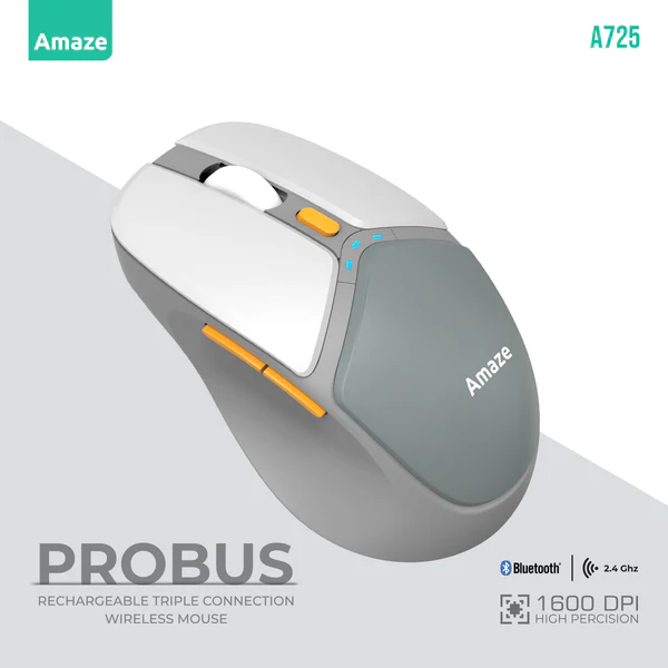 Amaze A725 Probus Triple-Connection Rechargeable Wireless Mouse