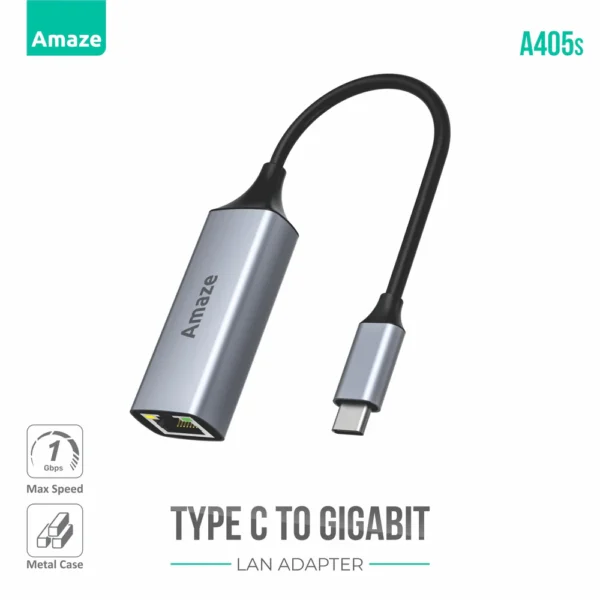 Amaze Type-C to Gigabit Ethernet Adapter A405s