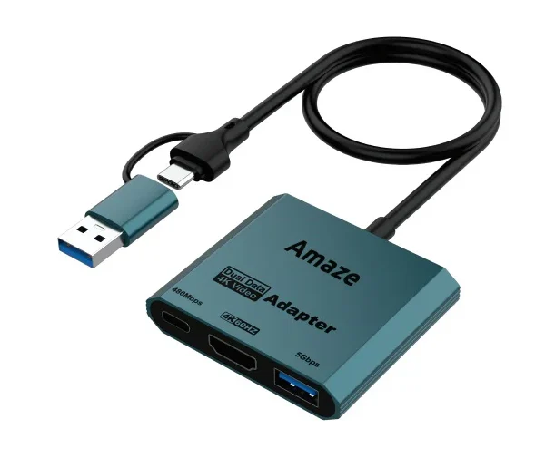 Amaze A315 USB-C 3-in-1 Hub – HDMI 4K60, USB 3.0 & PD (Black)