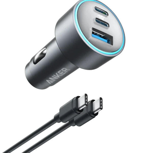 Anker 535 Car Charger — 67W, 3-Port USB-C & USB-A