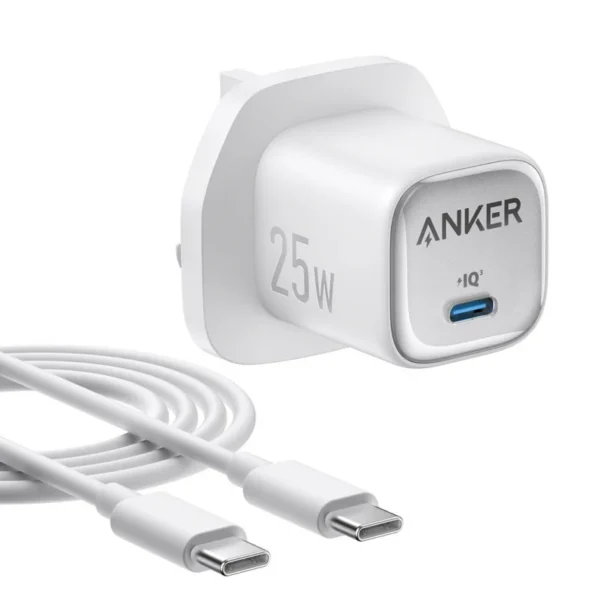 Anker 25W Compact USB-C Charger with Foldable Plug & Cable – B2656