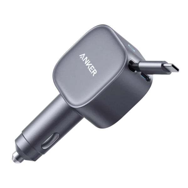 Anker Nano 75W Car Charger with Retractable 45W USB-C Cable – A2738