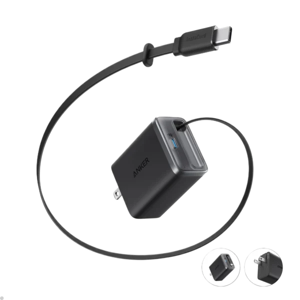 Anker Nano Charger 35W with Built-In Retractable USB-C — A2658