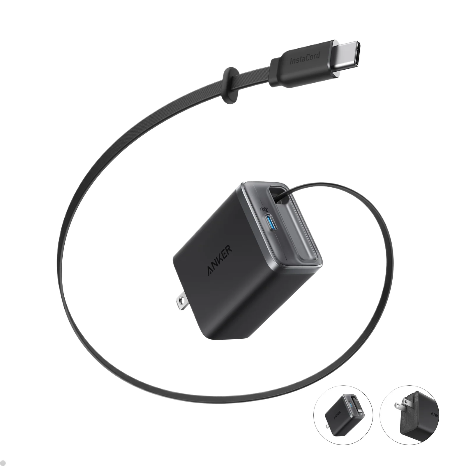 Anker Nano Charger 35W with Built-In Retractable USB-C — A2658