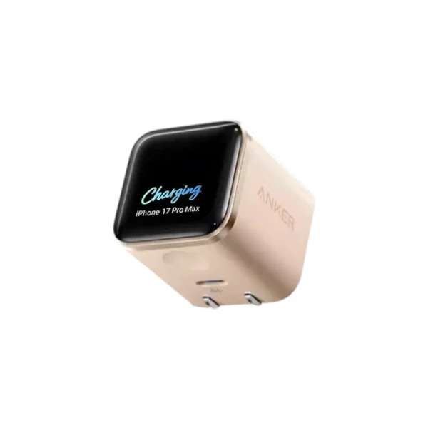 Anker Nano Charger A121D — 45W, Smart Display, 180° Foldable Prongs