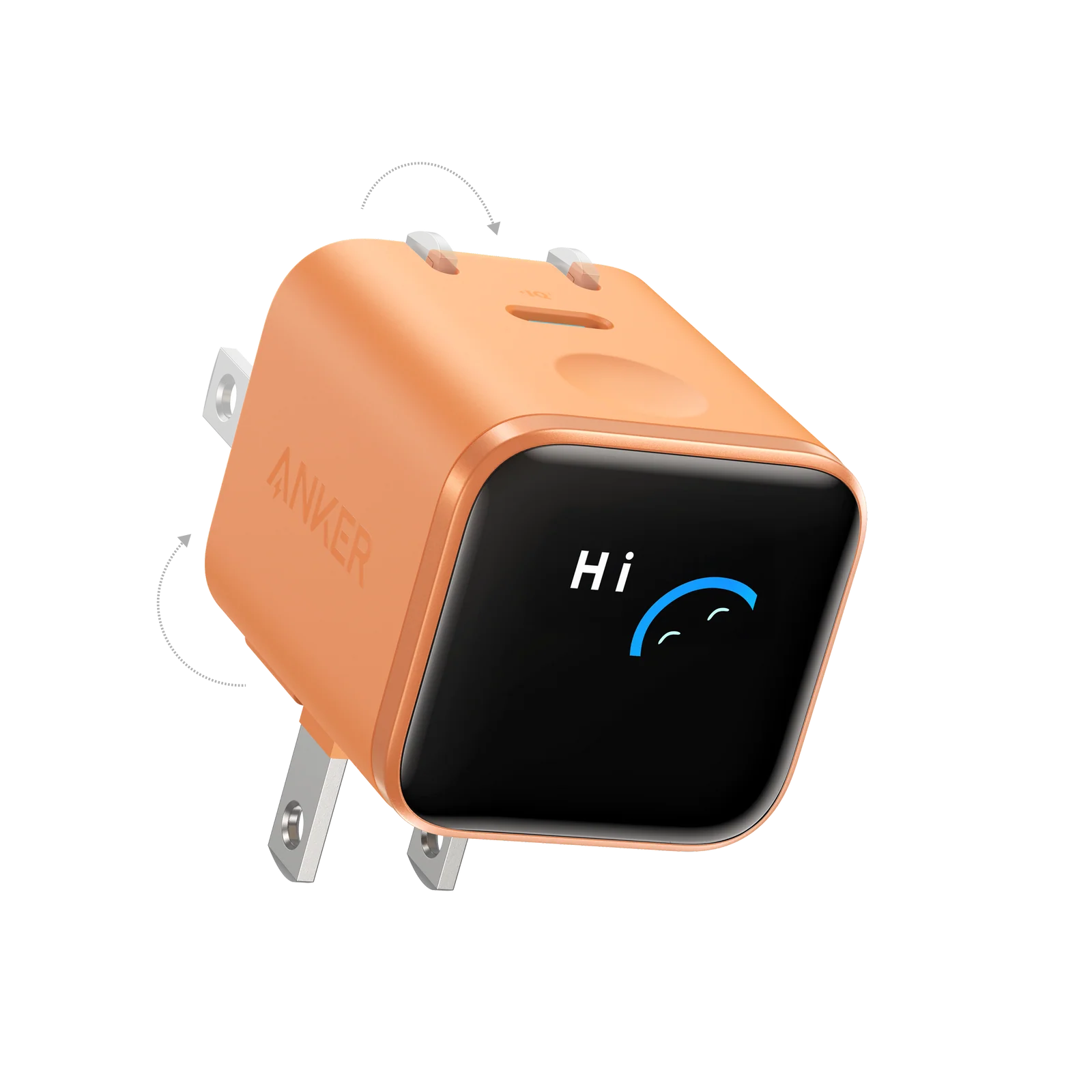 Anker Nano Charger A121D — 45W, Smart Display, 180° Foldable Prongs - Image 3