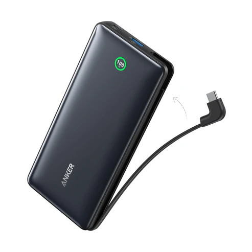 Anker Nano A1387 Power Bank — 20,000mAh 30W with Built-In USB-C Cable