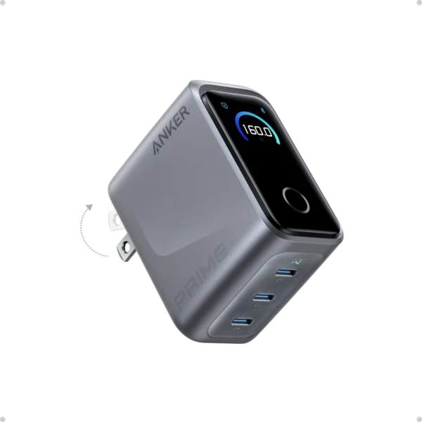Anker Prime Charger 160W 3-Port Smart Display – CN Version (A2687)