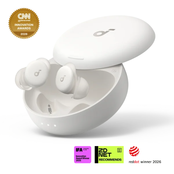 Anker Soundcore Sleep A30 Earbuds — Moonlit White