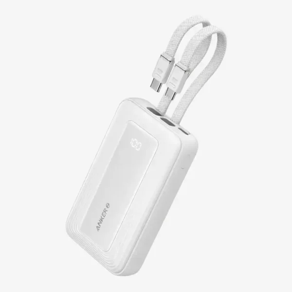 Anker Zolo Power Bank 10000mAh 35W (A1680) — Built-In Cables