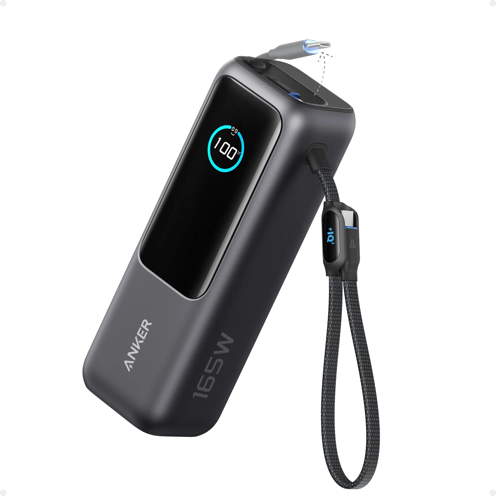 Anker Zolo Power Bank 25,000mAh 165W with Built-In Retractable Cables – A1695 - Image 2