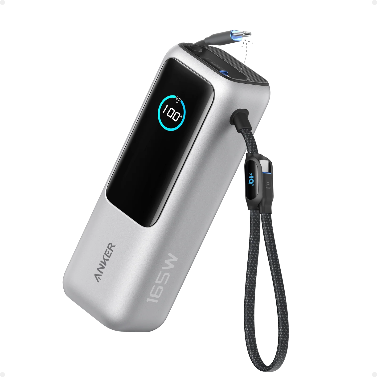 Anker Zolo Power Bank 25,000mAh 165W with Built-In Retractable Cables – A1695 - Image 3