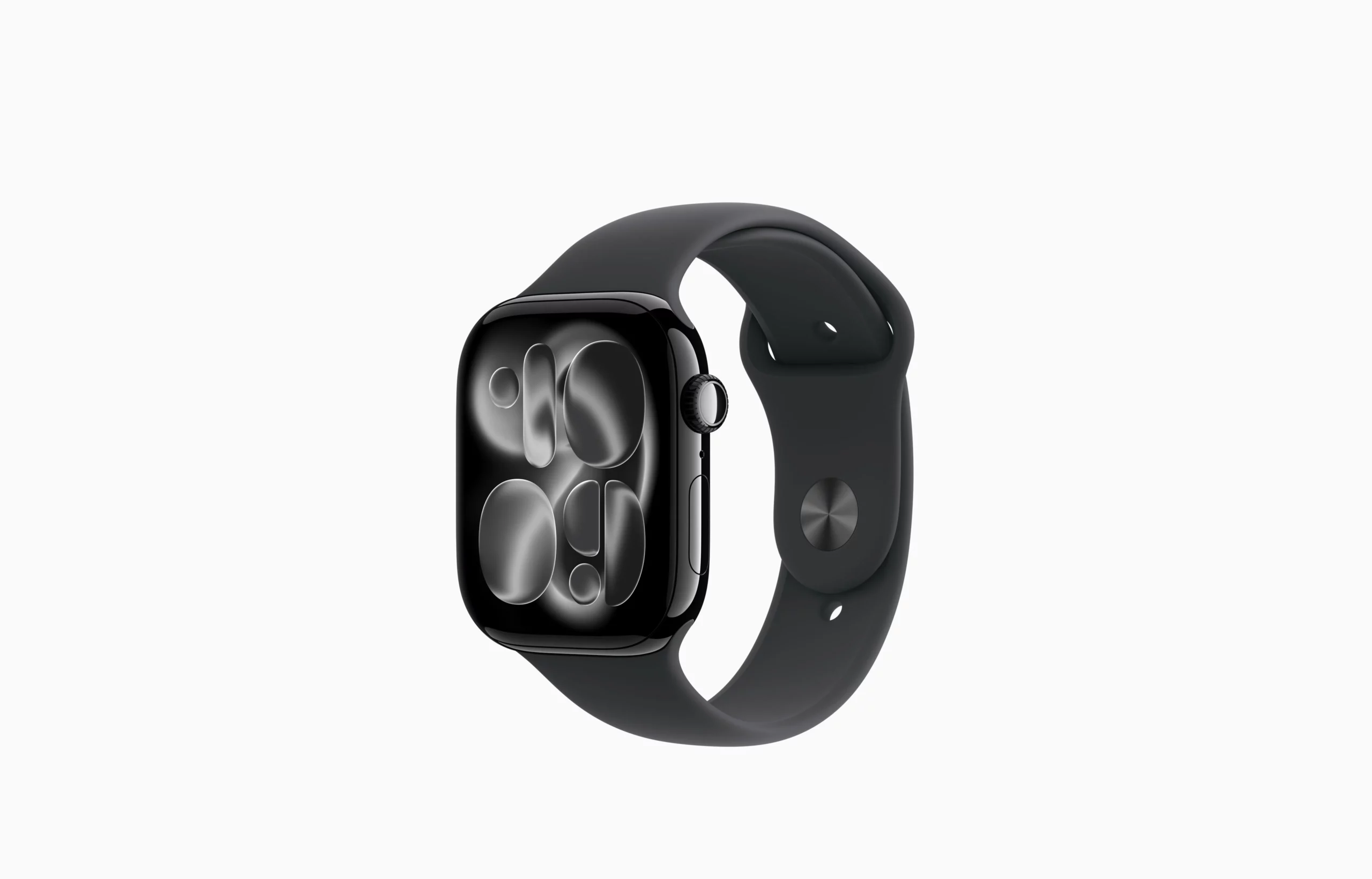 Apple Watch Series 11 46mm GPS Jet Black Aluminum Case with Black Sports Band - Image 3