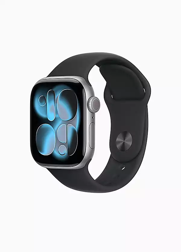 Apple Watch Series 11 46mm GPS Jet Black Aluminum Case with Black Sports Band - Image 4