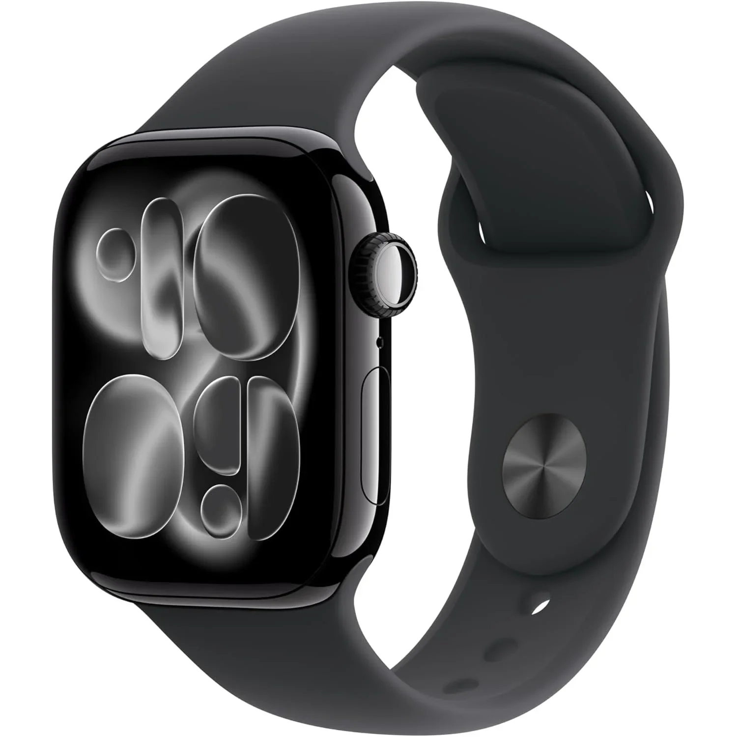 Apple Watch Series 11 GPS 42mm Jet Black Aluminum Case with Sport Band - Image 4