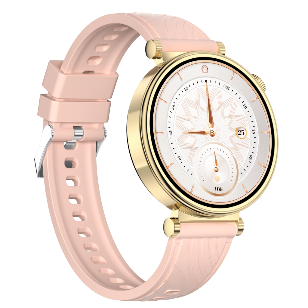 AuraFit ELLA 2 AM23 AMOLED Lady Smartwatch — 466×466 Display & Dual Strap