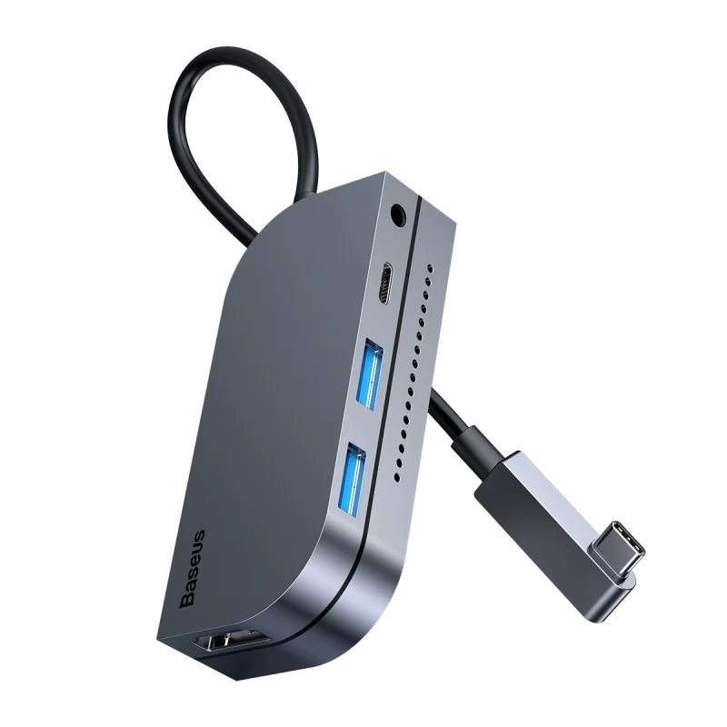 Baseus Bend Angle No.7 Multifunctional Type-C Hub – Space Gray