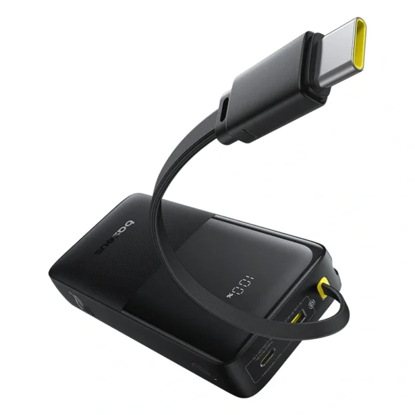 Baseus Bipow 2 Digital Display Power Bank — 20000mAh 20W with Built-in USB-C Cable