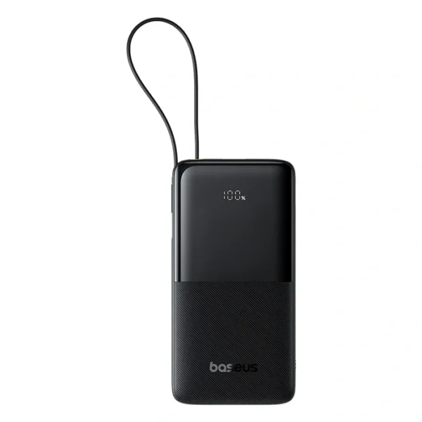 Baseus Bipow 2 Power Bank — 10000mAh 20W with Built-In USB-C Cable