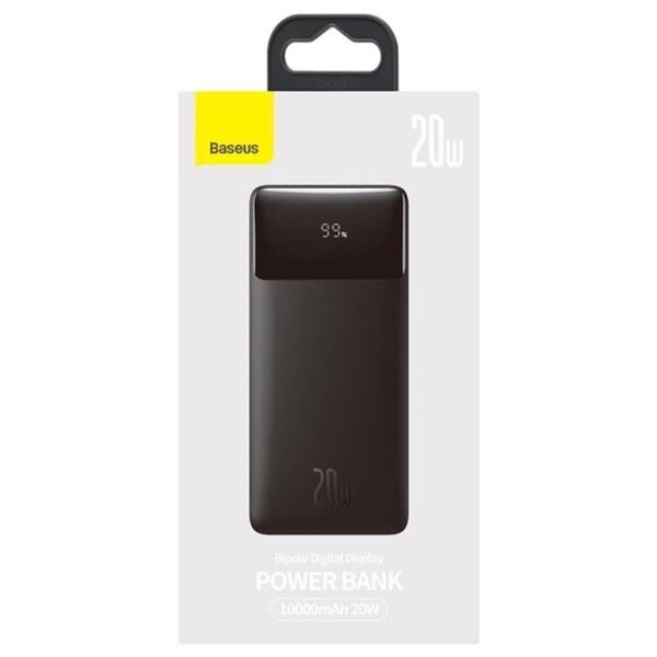 Baseus Bipow Digital Display Power Bank 10000mAh 20W — Black