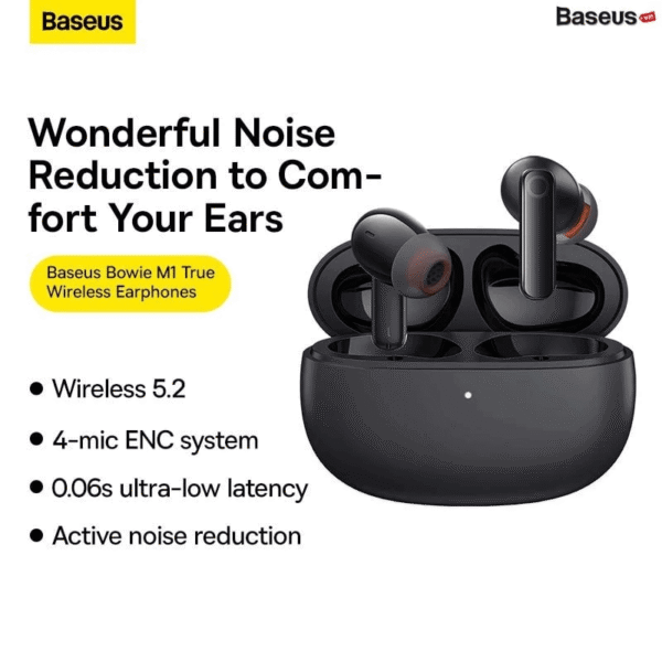 BASEUS Bowie MZ10 True Wireless Earphones – Bluetooth 5.2 ANC & 4 Mic