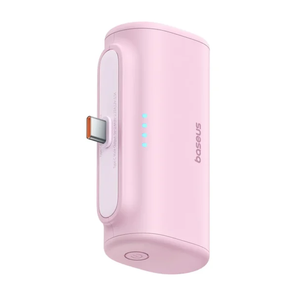 Baseus Compact 5000mAh 20W USB-C Power Bank – Pink